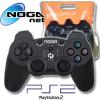 Gamepad NEGRO play PS2-PS1 14 botones + 2 analogicos + Vibra Noganet NG-3004X