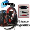 Auricular Gamer C/microfono Negro y Rojo STORMER Noganet NG-8620