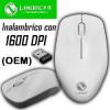 MOUSE Inalambrico BLANCO 1600 DPI USB NANO CAJA GENERICA Limeide LM-002WT