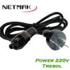Cable Power Trebol 220V 1.5Mtrs (notebook) Netmak NM-C46