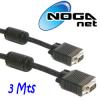Cable VGA Macho a Macho 3Mts con filtro OEM Noganet VGAM-M3