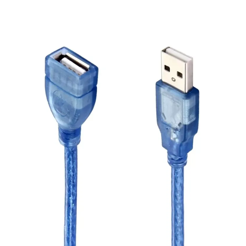 Cable prolongador 3 Mtrs USB 2.0 Trasparente Mallado Netmak NM-C09-3