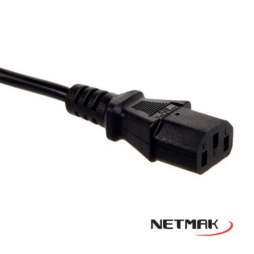 Cable de Poder 220V 1.5 Metros Netmak POWER NM-C45