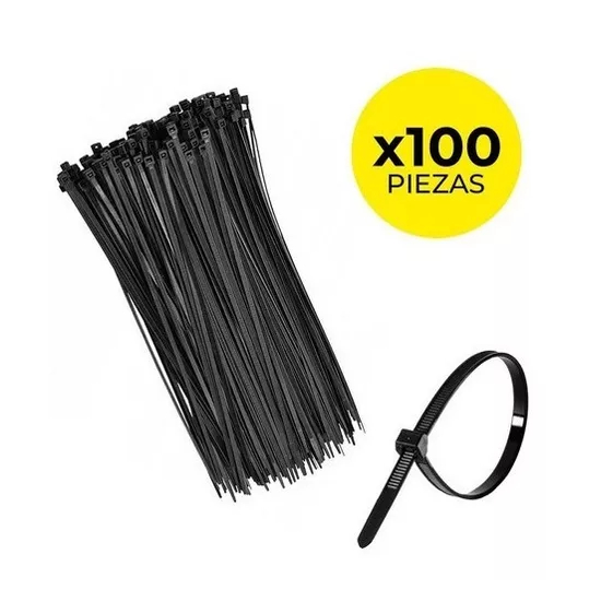 Precinto Negro 4.8 x 290mm. x 100 unidades SYPRE-34N