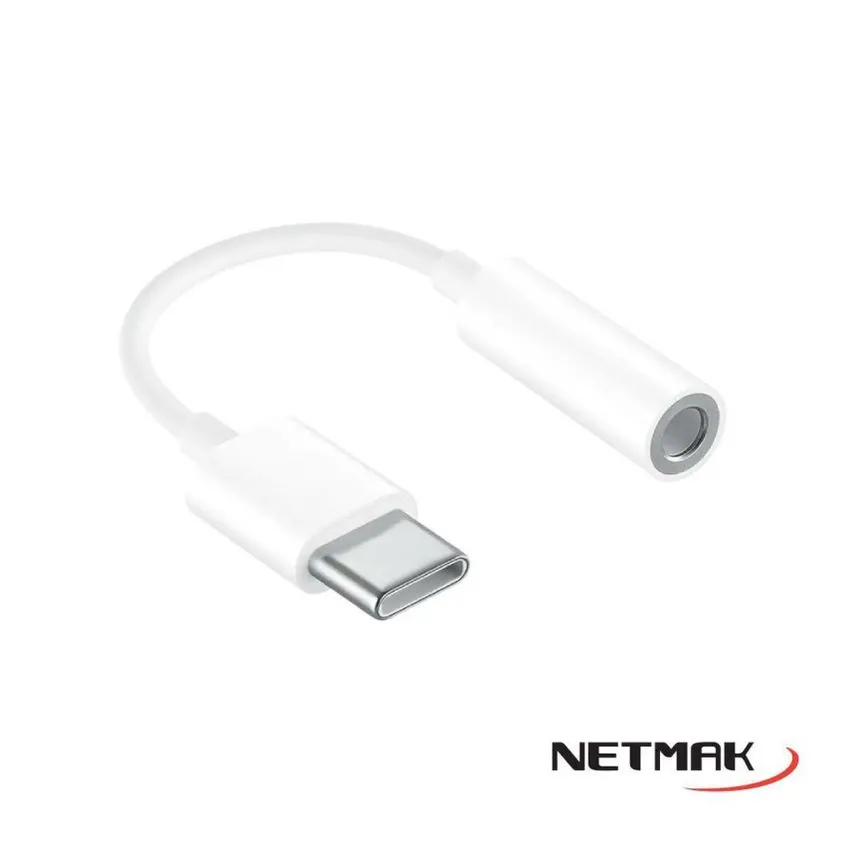 Adaptador USB Tipo C a Audio Miniplug 3.5mm Chip Digital NM-TC55