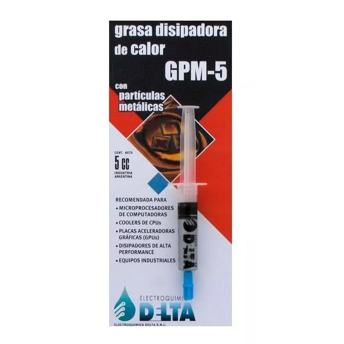 Jeringa grasa /Pasta termica  particulas metalicas 5cc DELTA (GPM-5) GMETAL