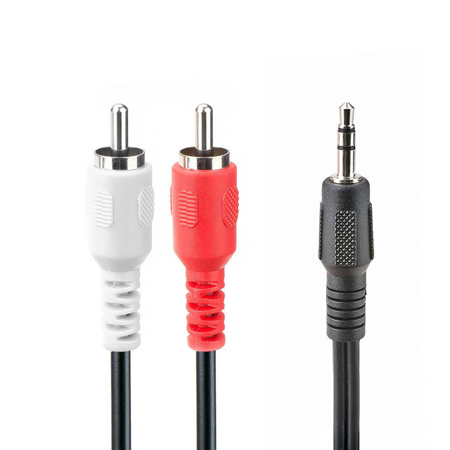 Cable miniplug 3.5 macho a 2 rca machos 1.8m Noganet AC-27