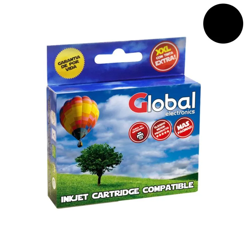 Cartucho Tinta Compatible Global INK Epson T297120 Black 16ml Alta Capacidad INKET297BK