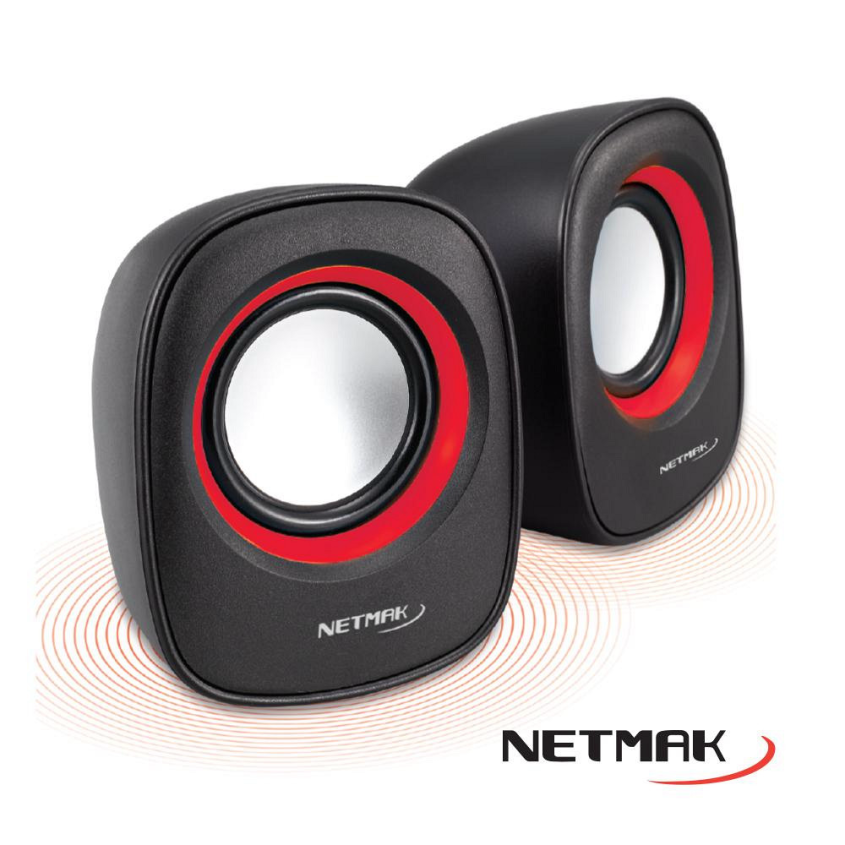 Mini Parlante USB ROJO Netmak NM-9025R