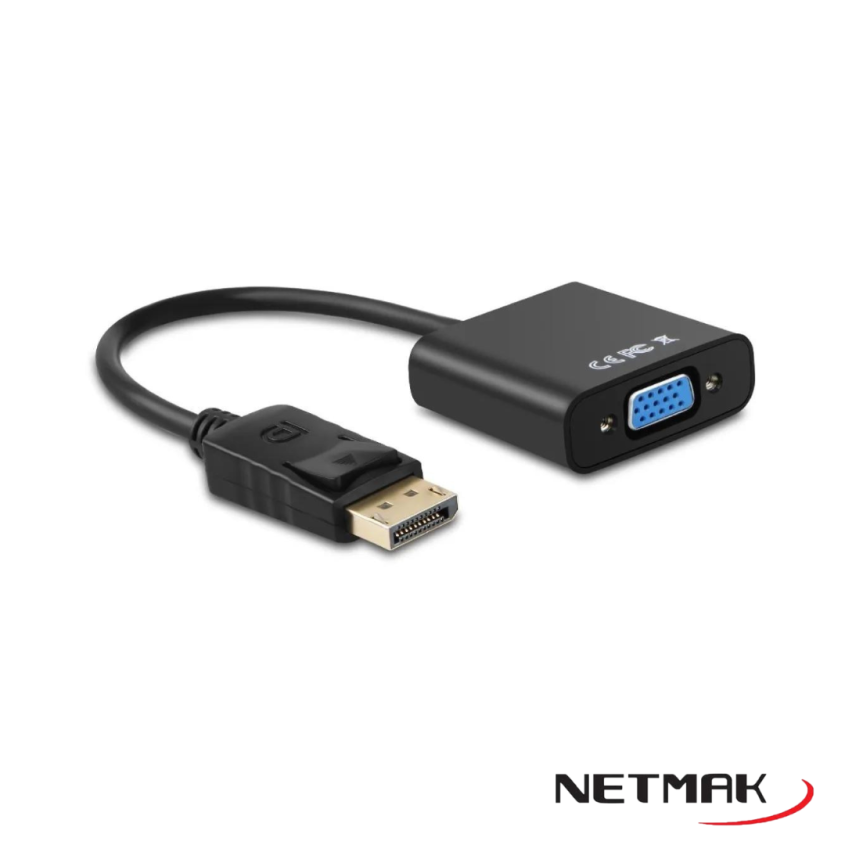Conversor Display Port A a VGA H Netmak NM-C105