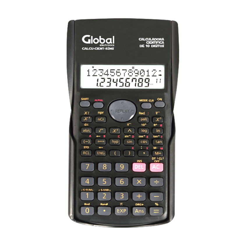 Calculadora Cientifica Global 10 Digitos 240 Funciones Negra CALC-CIENT-82MS-5