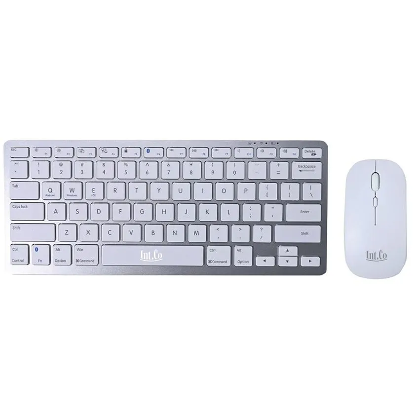 Combo Mouse y Teclado Bluetooth Slim Blanco Intco RDKM-908