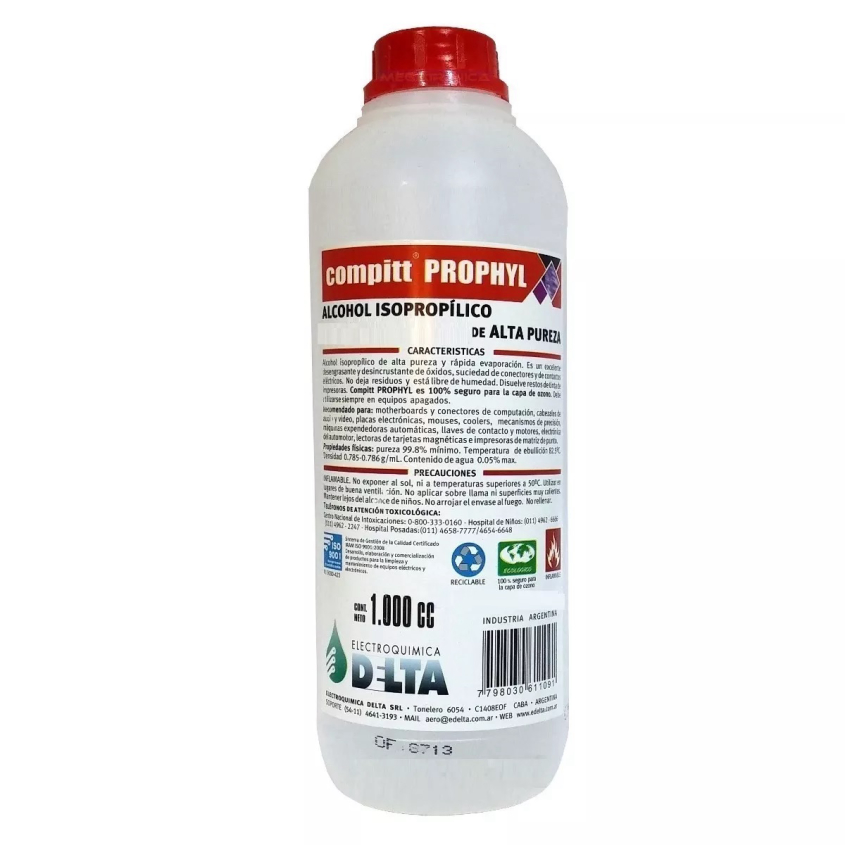 Alcohol Isopropilico BIDON x 1 Litro  Delta PHXL