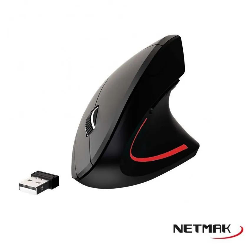 Mouse Ergonomico Vertical Inalambrico Recargable Netmak NM-ERGO