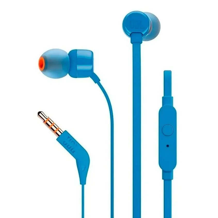 Auricular con cable JBL Tune 110 Pure Bass Sound Azul Manos Libres JBLT110BL