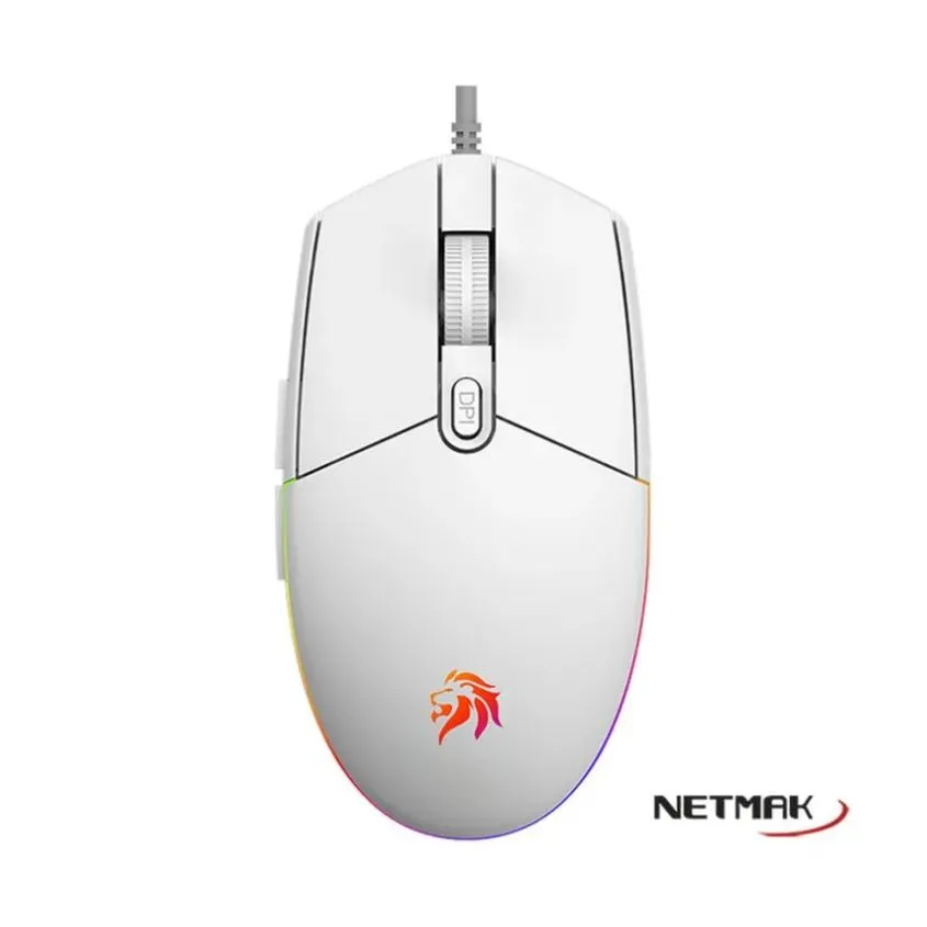Mouse Gamer 6D RGB USB Expert Blanco Netmak NM-EXPERT-W