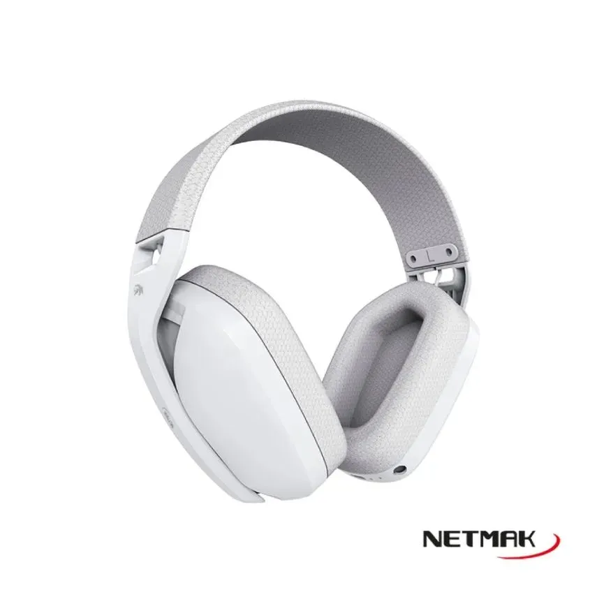Auricular Gamer Inalambrico BT/2.4Ghz/3.5mm LightSpeed Netmak NM-N35-W