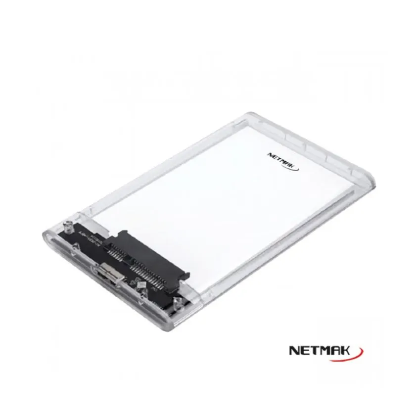 Carry Disk Externo Transparente Sata 2,5" Usb 3.0 Netmak NM-CASE-TR