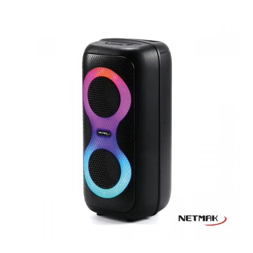 Parlante Doble 4" Portable Inalambrico Bluetooth 5.3 Netmak NM-CYRUS