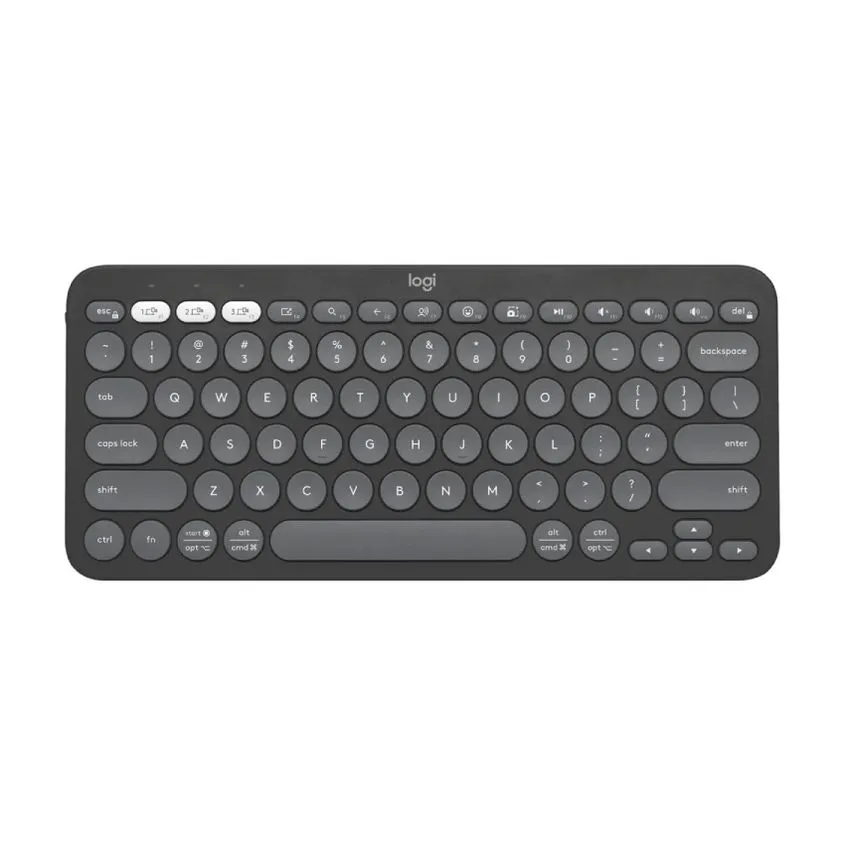 Teclado Logitech Bluetooth K380s Pebble Grafito Teclas Redondas K380S-GRA