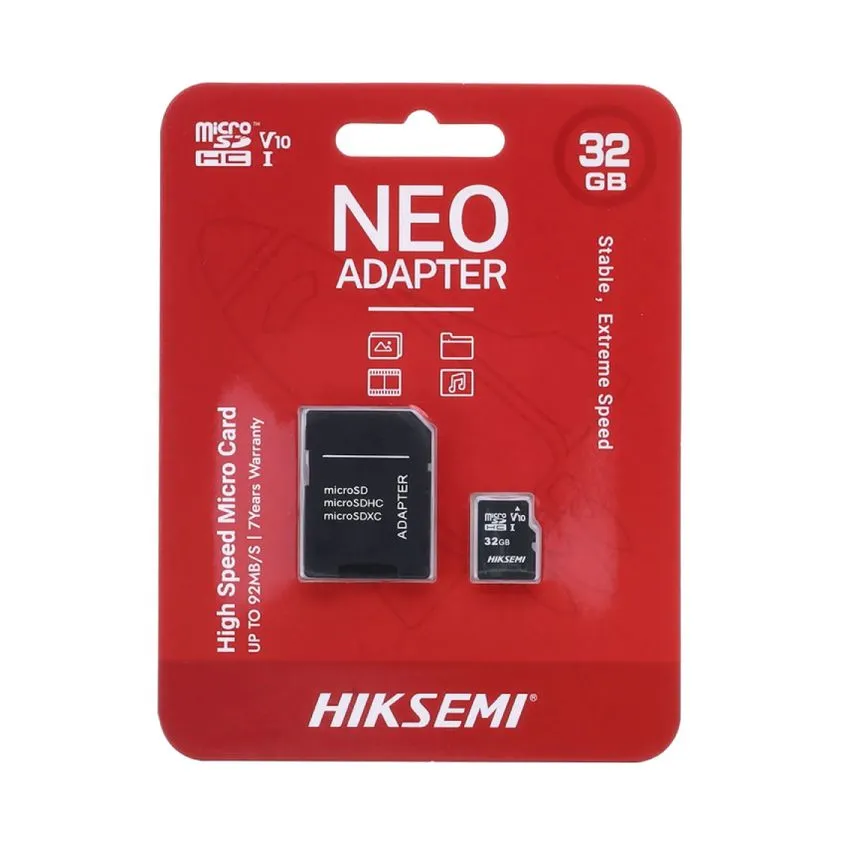 Memoria Micro SD HIKSEMI 32Gb NEO c/Adap MEM547