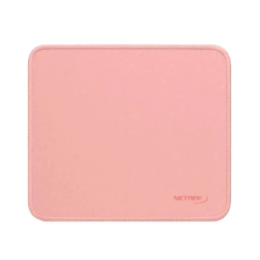Mouse Pad Liso c/ Laterales Bordados Rosa (23x20cm) Netmak NM-PAD3