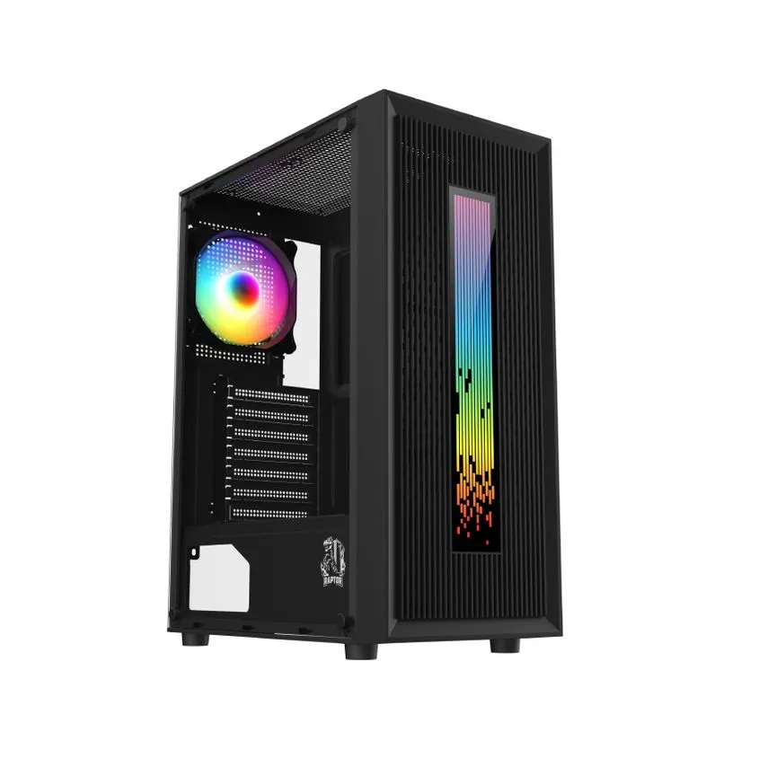 Gabinete Gamer Raptor Vortex TG Mid-Tower RGB x1 Fan RGB VORTEX-TG