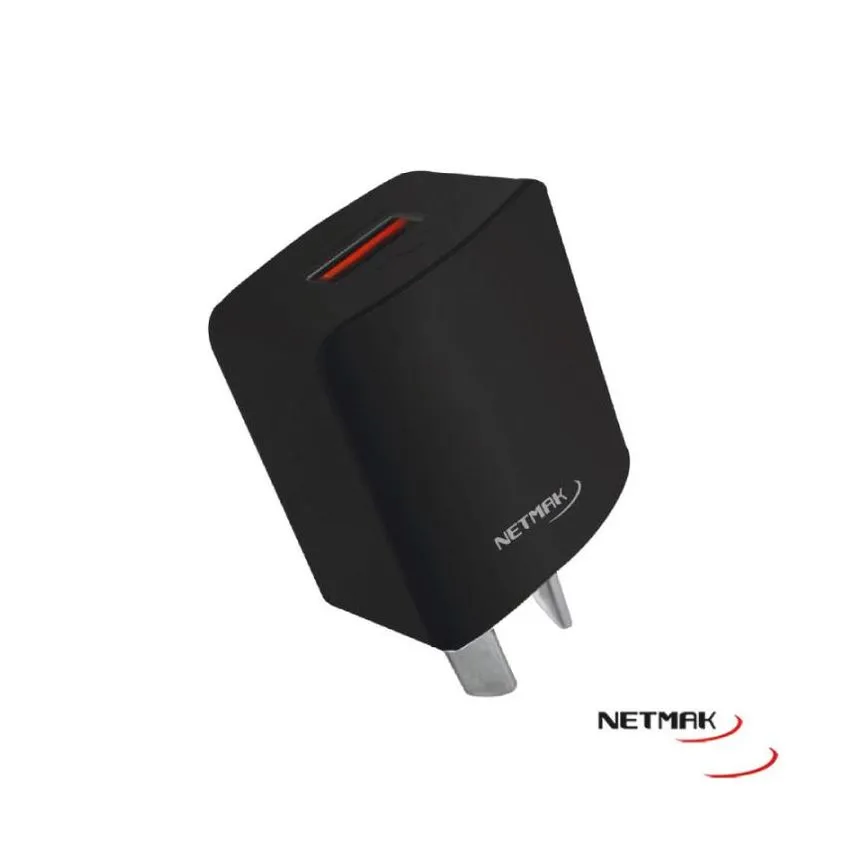 Cargador USB 10W Negro Netmak NM-CP18