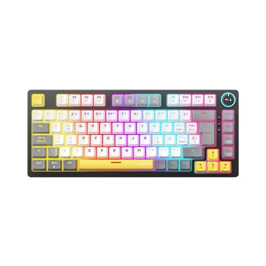Teclado Mecanico Rgb Negro  Noganet NKB-68-N