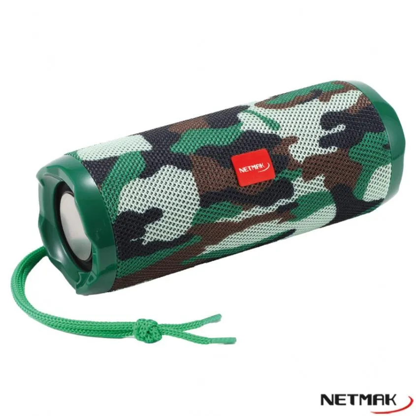 Parlante Flow Portable Bluetooth 10W CAMO Netmak NM-FLOW-C