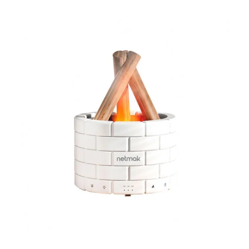 Difusor Humidificador Ultrasonico Touch Netmak Blanco NM-DF10