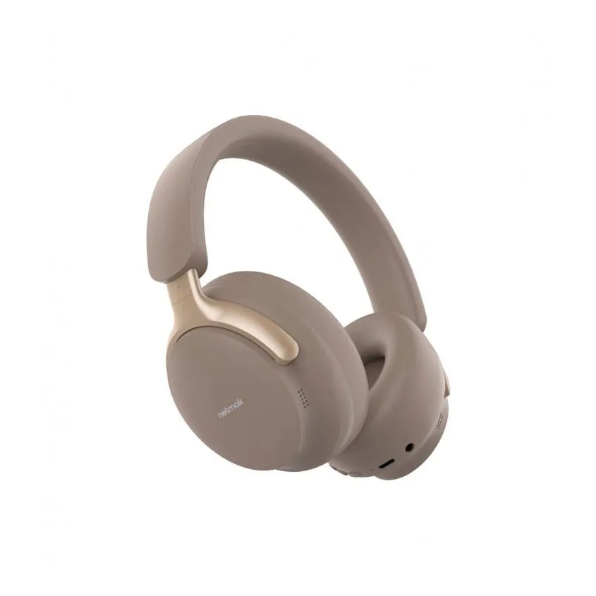 Auricular Negro Bluetooth Vincha con Estuche Netmak Beige NM-ULTRA-G