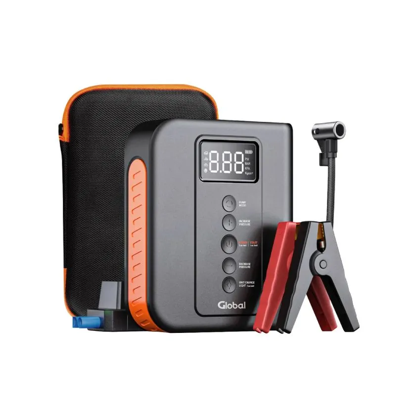 Cargador de Bateria 3 en 1 Inflador Arrancador 150PSI Global JS10000-3IN1