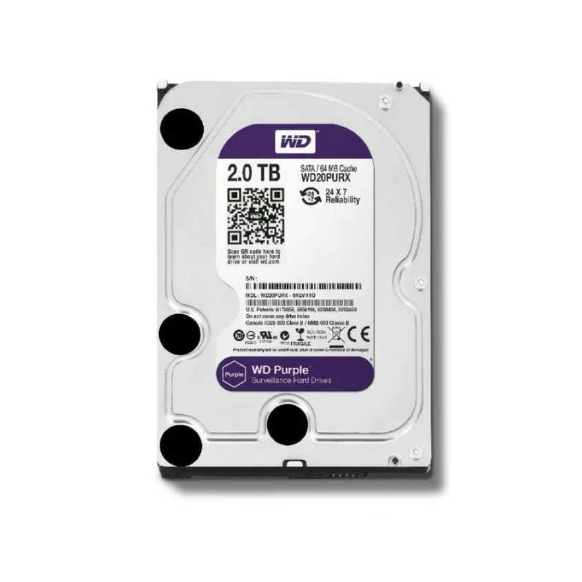 Disco Rigido Interno 2TB Western Digital Purple Videovigilancia HD139