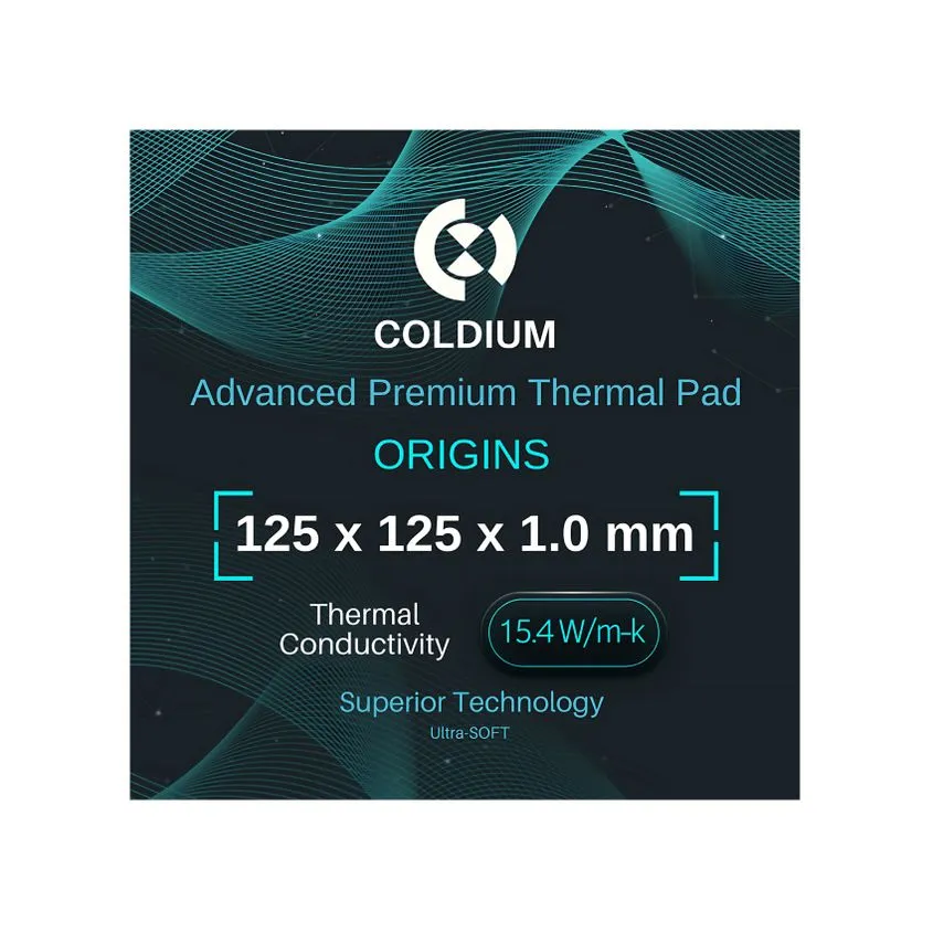 Pad Termico Coldium Origins 125x125x1.0mm Alto Rendimiento ULE749552B