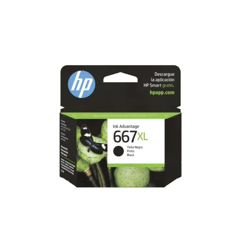 Cartucho de Tinta HP 667XL Original Negro 3YM81AL INKCHP667XLK-O