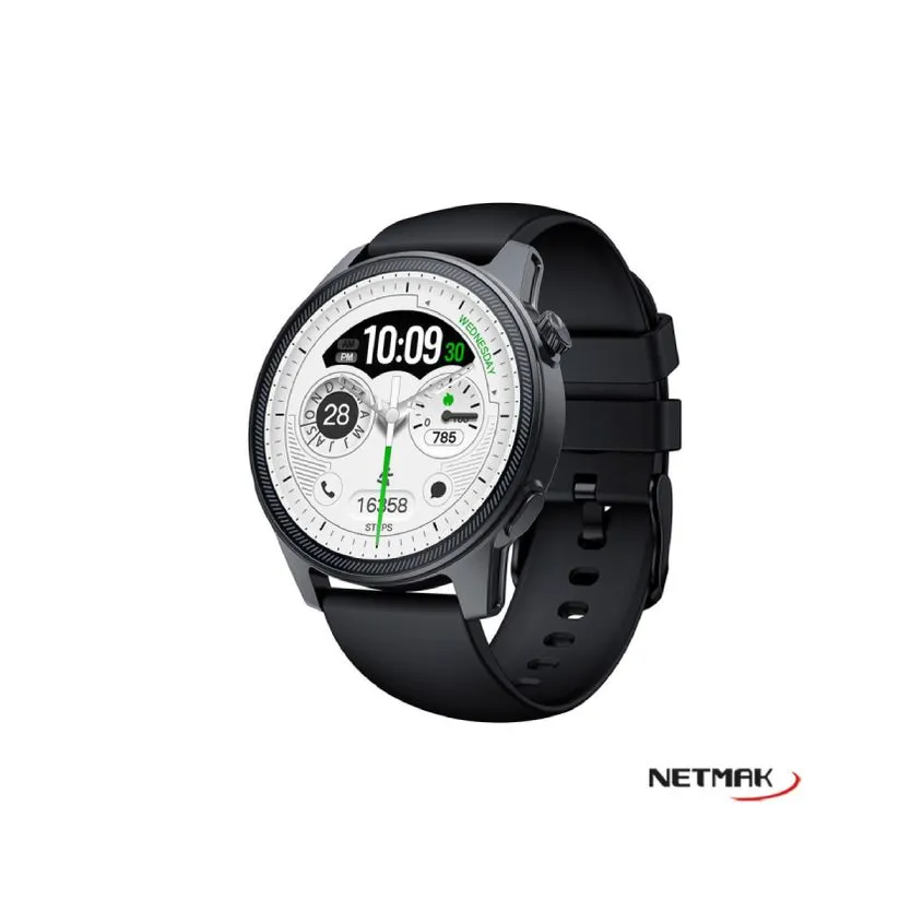 Smartwatch Reloj Bluetooth 5.3 Amoled Negro Netmak iOs Android NM-ENERGY