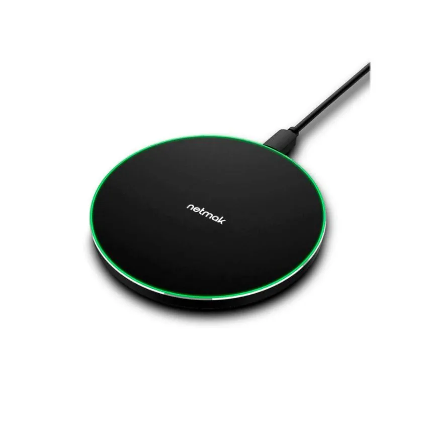 Base Cargador Inalambrico Qi Fast charge 15W Netmak NM-BC16