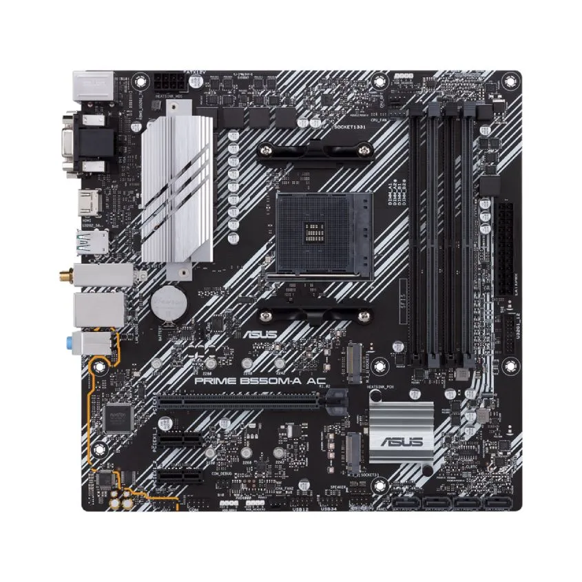 Motherboard Asus Prime B550M-A AC Wifi DDR4 RGB AM4 M.2 MOT394