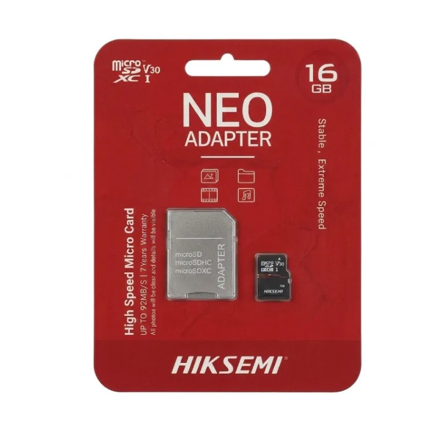 Memoria Micro SD Hiksemi 16Gb Neo c/Adap MEM580