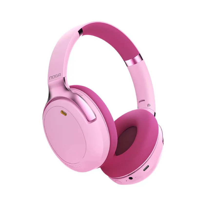 Auricular Bluetooth Vincha ANC Rosa Noganet NG-A900BTRS