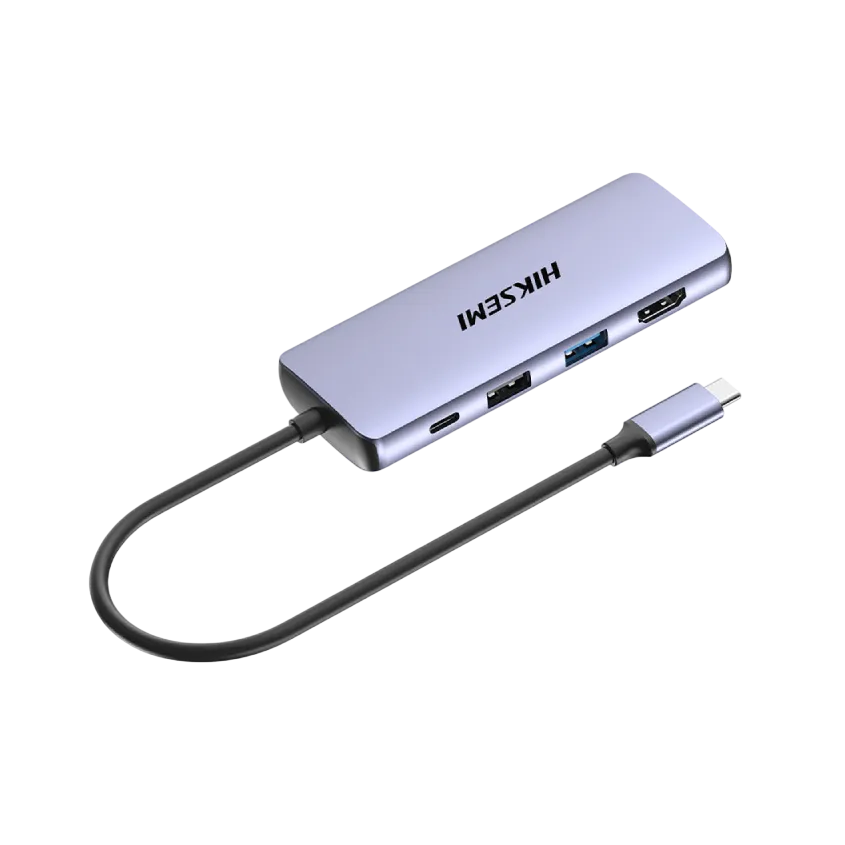 Hub HIKSEMI 8en1 USB Type C HDMI SD USB 3.0 x3 / USB 2.0 HS-HUB-DS8