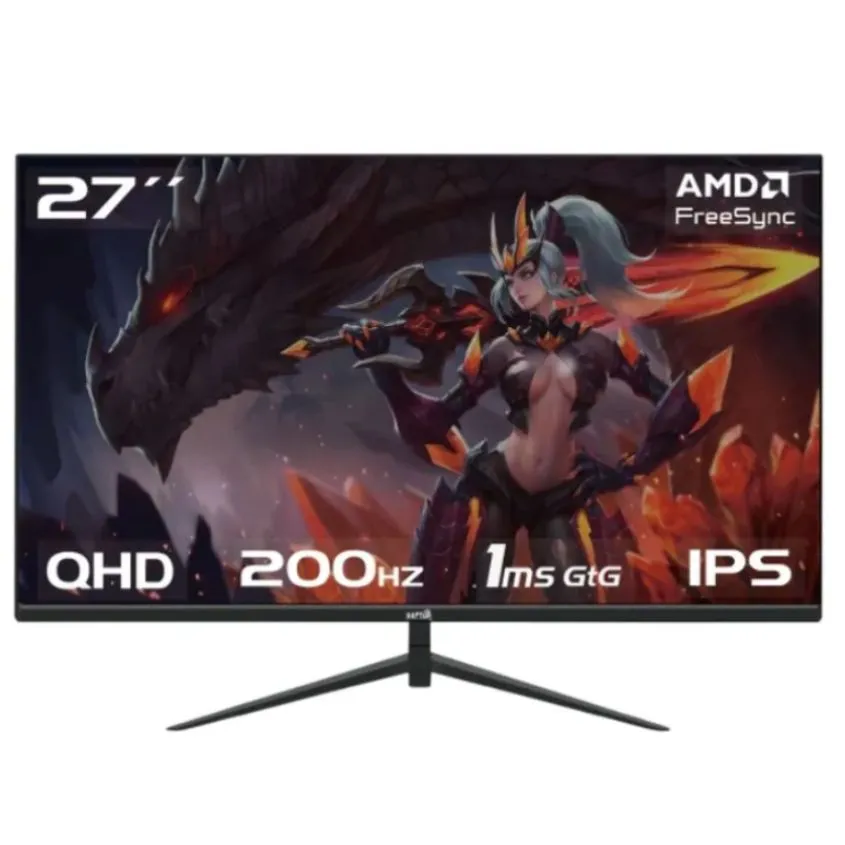 Monitor Gamer Raptor HAWK Eye 27" QHD 200Hz 1Ms Panel IPS Frameless HDMI-DP Negro MON133