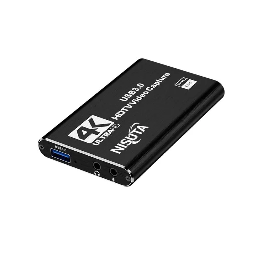Capturadora HDMI USB 3.0 con loop, auricular y microfono Nisuta NSCVHD2