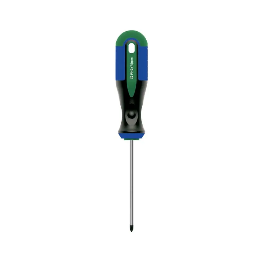 Destornillador phillips PH0x75mm Punta Endurecida e Imantada Nisuta NSDEPH075