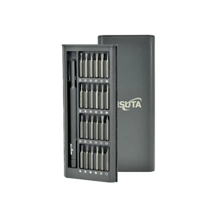 Kit de Destornilladores 25 Piezas tipo Xiaomi Aluminio Nisuta NSKD25