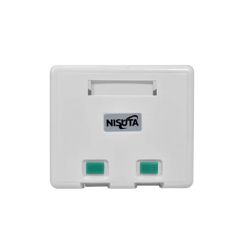 Roseta doble para jack Cat5 o Cat6 Nisuta NSRODO