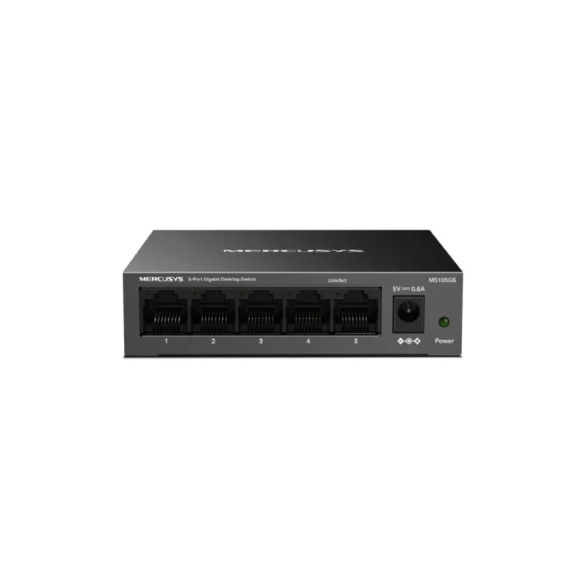 Switch Gigabit 5 Puertos Mercusys Desktop Metalico MS105GS