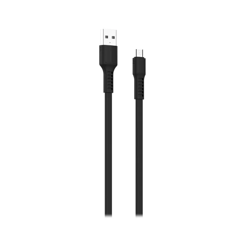 Cable Usb Micro Usb Flat Soul 3.1Amp 1.2 Metros Negro USB-FMICRONE
