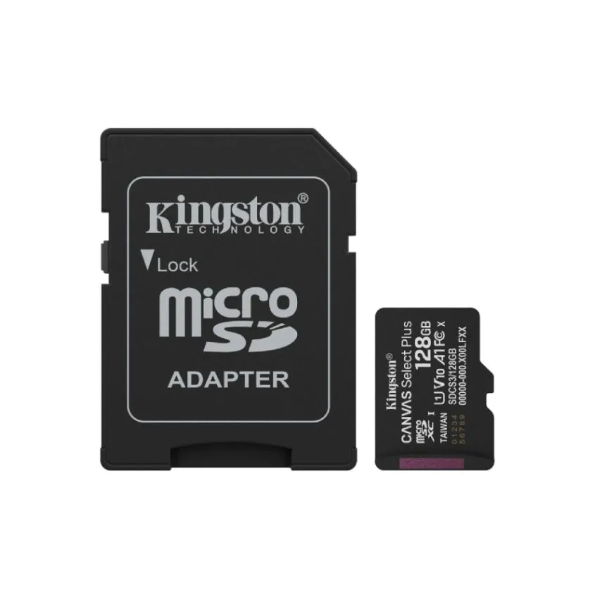 Memoria Micro SD c/adap 128GB CLASE 10 Gen3 150 MB/s Canvas Plus Kingston MEM583
